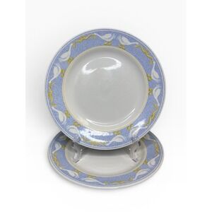 Vintage Churchill England Goose Salad Luncheon Plate 9.5" Blue Yellow Ribbon‎